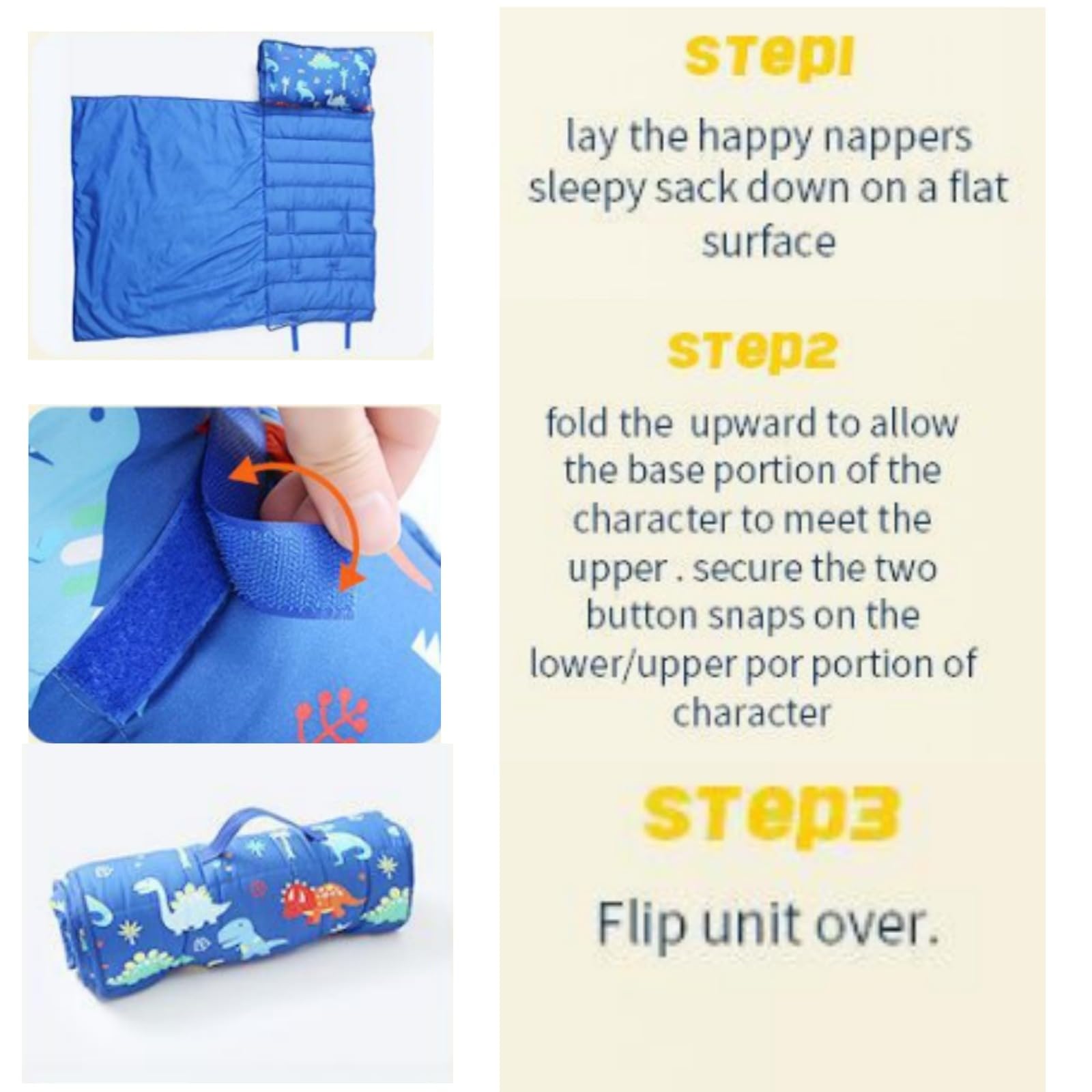 Tapis De Couchage Et Sieste Avec Oreiller Et Couverture Thermique Pour École Maternelle Et Garderie - Sac De Sommeil Portable Pour Enfants