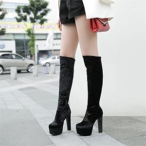 Amazon.com | LZNBHH Women Side Zipper Suede Slip On Extreme