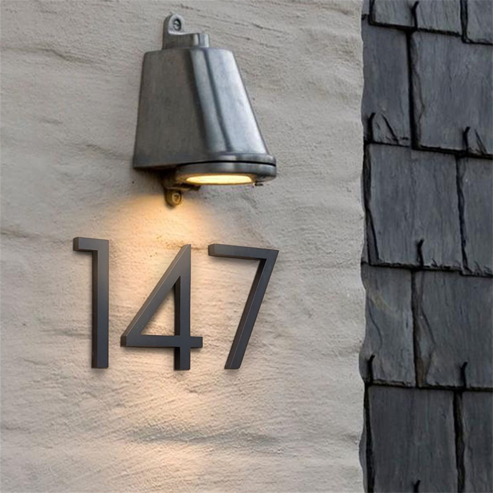 Numery domów ze stali nierdzewnej od 0 do 9