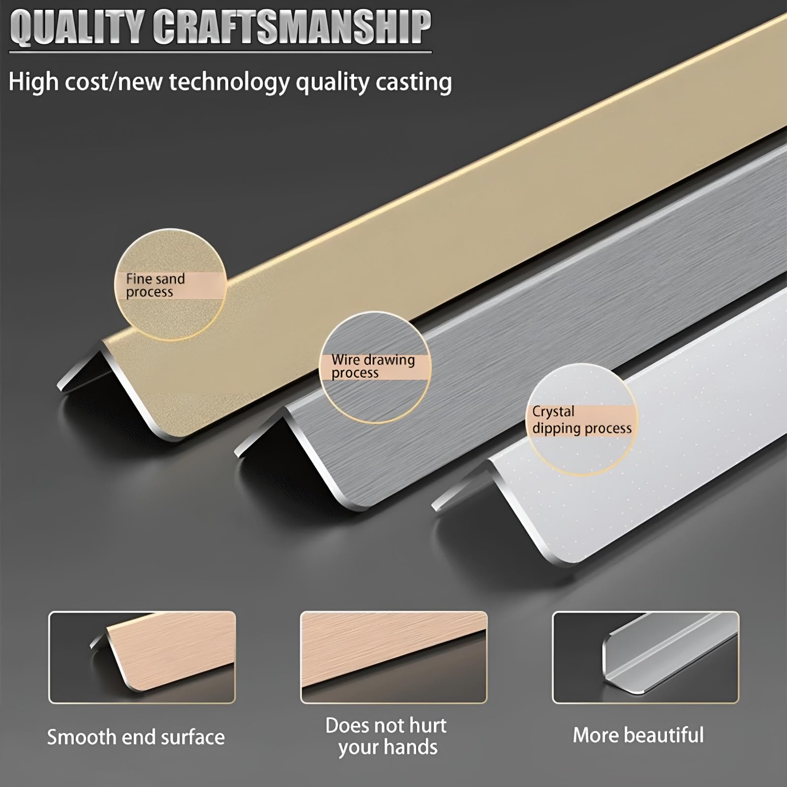 Kantenschutz 90cm* 3 Stück Abschlussleiste Küche Aluprofile Fußbodenleiste Fliesen Abschlussprofil Ideal Für Bauprojekte Und Renovierungen(Bronzegold,26 * 26mm)