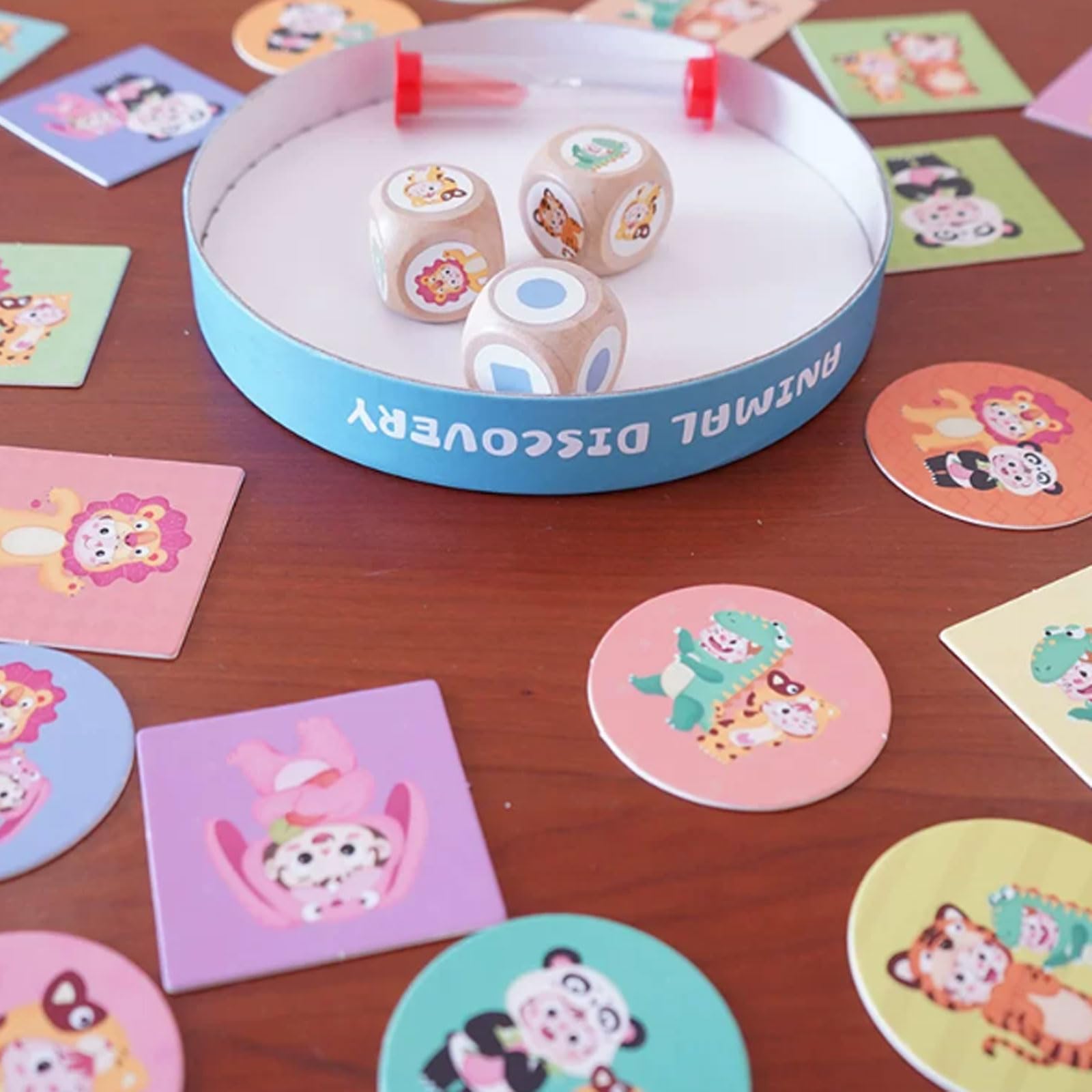 Gioco da Tavolo Montessori Trova l'animale e abbinalo | Giocattolo Allenamento Messa Fuoco Visuale, Gioco Educativo Tavolo Interattivo Genitori Bambini