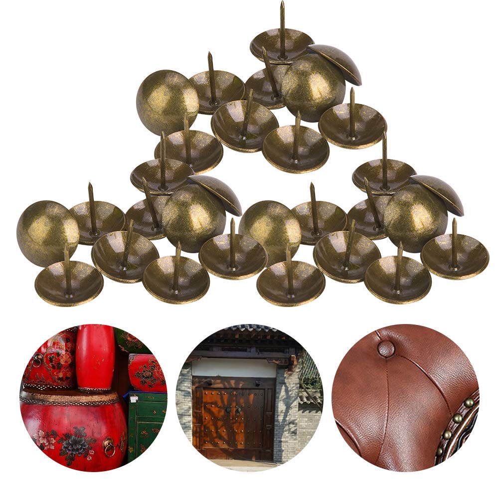 30 Pezzi Chiodi per Tappezzeria, Disegni per Sedie, Chiodi per Moquette, Perni Rotondi per Ispessimento Tappezzeria, Borchie per Placcatura in Ferro per Accessori per (30 * 30mm (addensato))