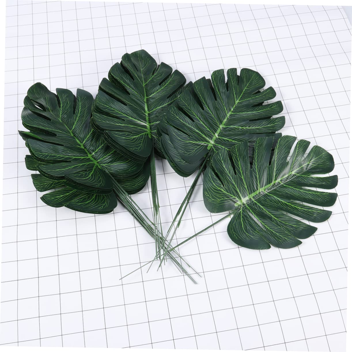 Amosfun 2 Set Di Foglie Tropicali Decorazione Artificiale Foglie Di Monstera Pianta Finta Fiori Di Simulazione Verde Per La Decorazione Dellufficio Domestico 40 Pezzi * 2