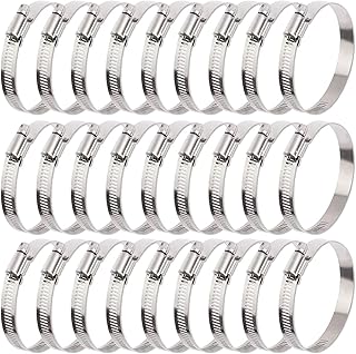 30 Pcs 3 inch Hose Clamp Adjustable Stainless Steel Hose Clamp Worm Gear Clamps Adjustable 72-95mm Range, Duct Clamp Pipe Clamp Fuel Line Clamp, Worm Drive Clamp for Automotive, Water Pipe, Hose Clip