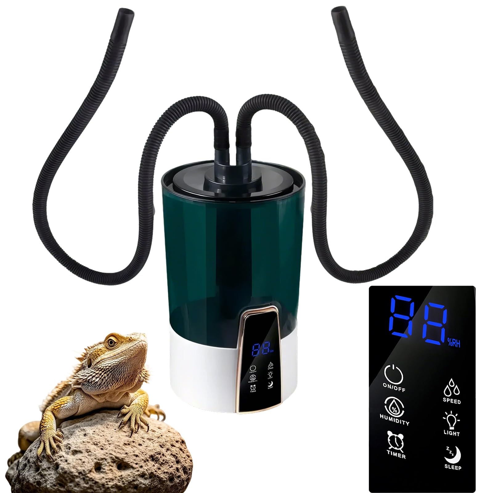 Simulador de Entorno de Selva Tropical, Atomizador Ultrasónico para Reptiles, Humidificador para Lagartos, Humidificador Atomizador para Plantas
