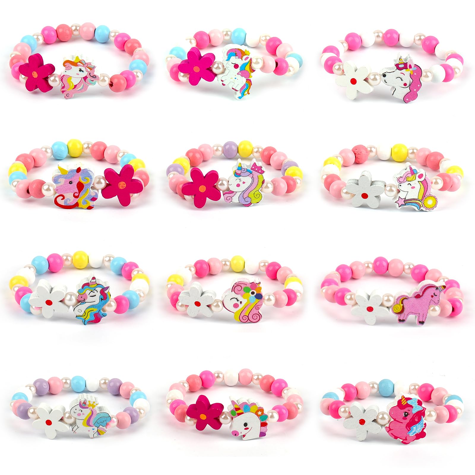 Hopton 12 Stück Freundschaftsarmbänder, Armbänder Kinder, Einstellbare Geflochten Armbänder Mädchen, Kindergeburtstag Gastgeschenke für Jungen & Mädchen