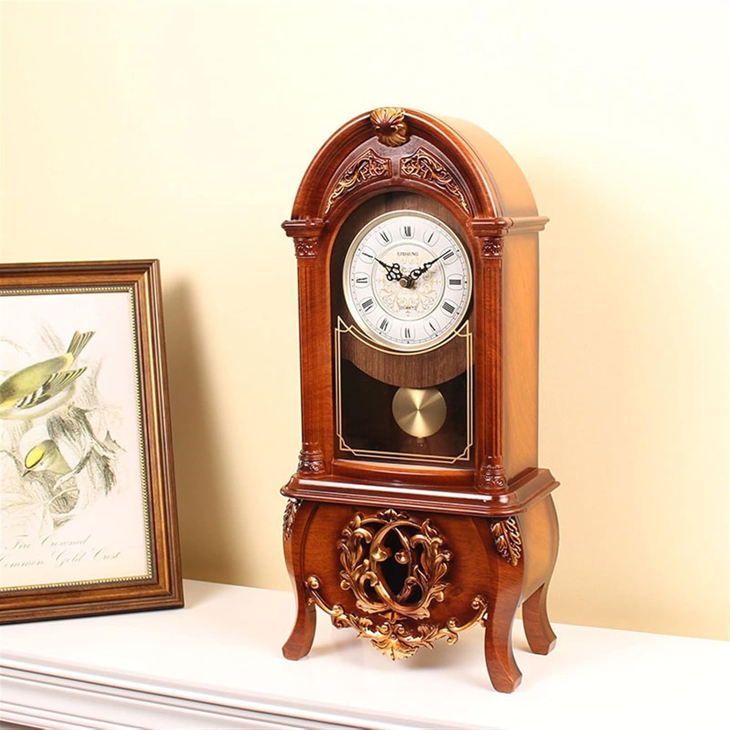 Lauris クォーツ 置き時計 木製 レトロ アンティーク調 クォーツ 置き時計 木製 レトロ アンティーク調 Lauris クォーツ