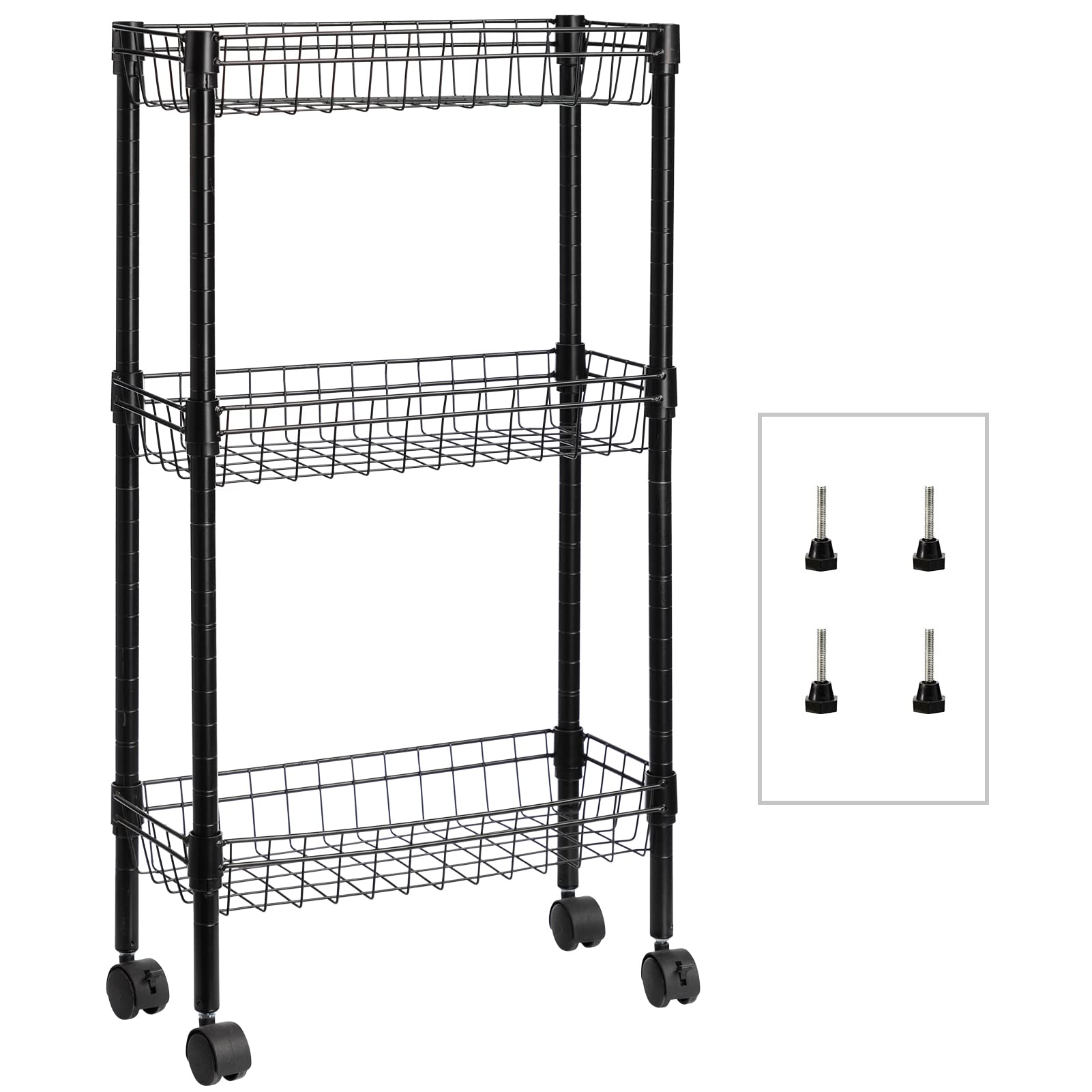 Buy ALIMORDEN 3 Tier Storage Shelf Tower Rack for Small Space