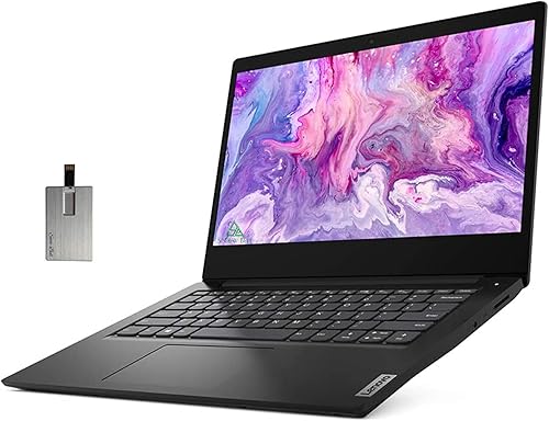 Lenovo Laptop Ideapad 3 HD 2022 de 14 pulgadas, procesador Intel Pentium Gold 6405U, 8 GB de RAM, 256 GB PCIe SSD, gráficos Intel UHD, altavoces,
