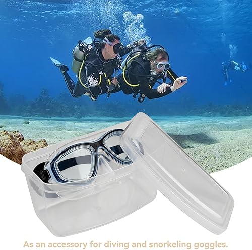 Miniatura 5 de 2 fundas para máscara de buceo, caja de gafas de natación de plástico, caja de gafas de buceo portátil, caja protectora transparente para máscara de
