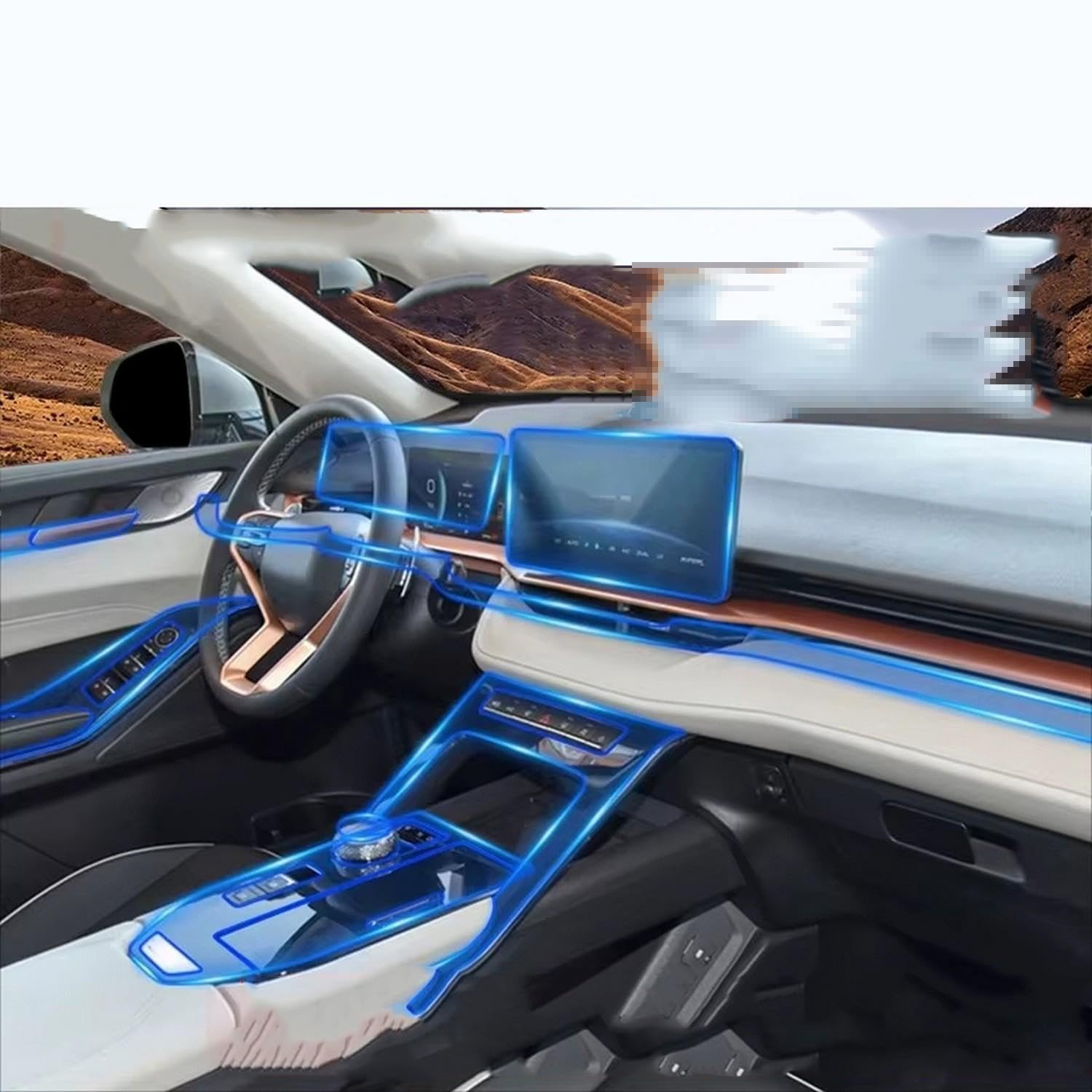 Film TPU transparent intérieur voiture Haval H6 2021 2022 2023