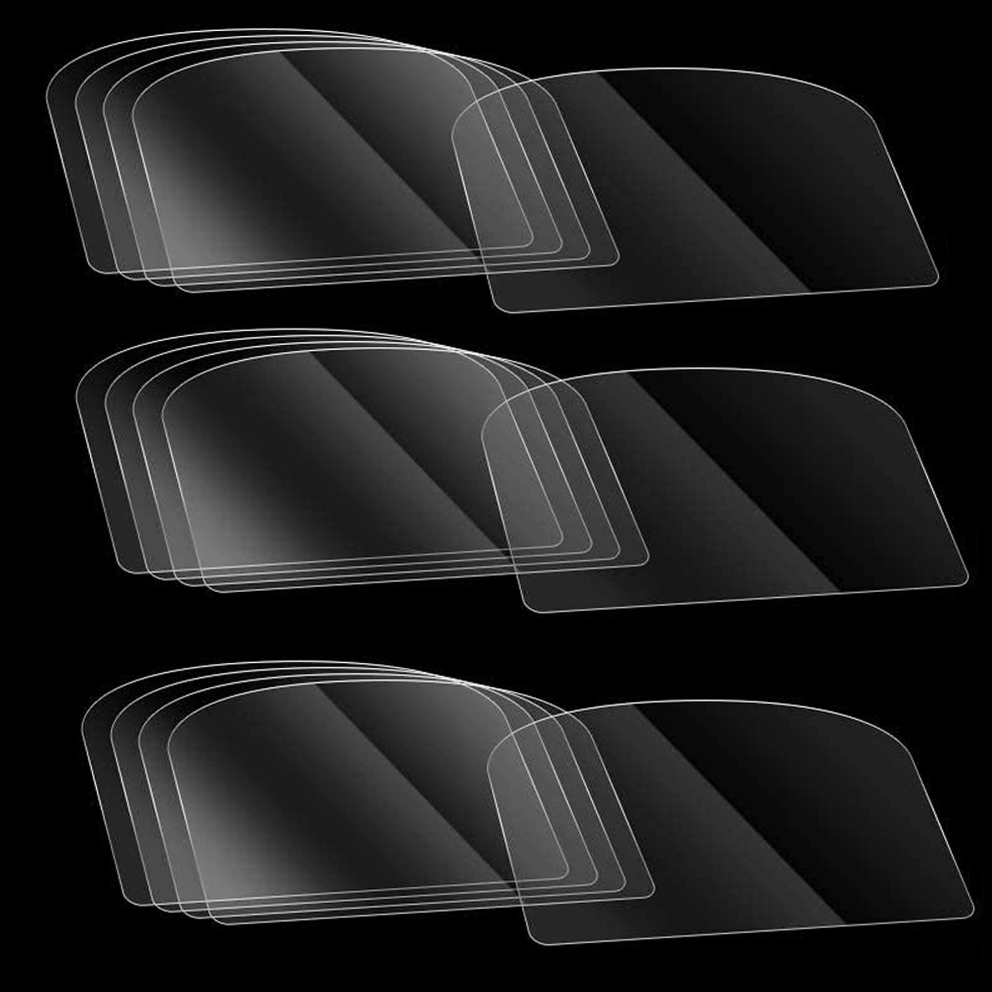 Woohome 25 PCS Transparent Cake Cream Scraper Plastic Cake Scraper Clear Icing Comb Contour Set for Bread Pastry Cake Decorating Supplies DIY Kitchen