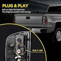 Vista 6 de DWVO Conjunto de luz trasera LED compatible con Chevy 2008-2013 Silverado 1500, 2008-2014 Silverado 2500 y 3500, 2007 New Body Style, 12-14 GMC