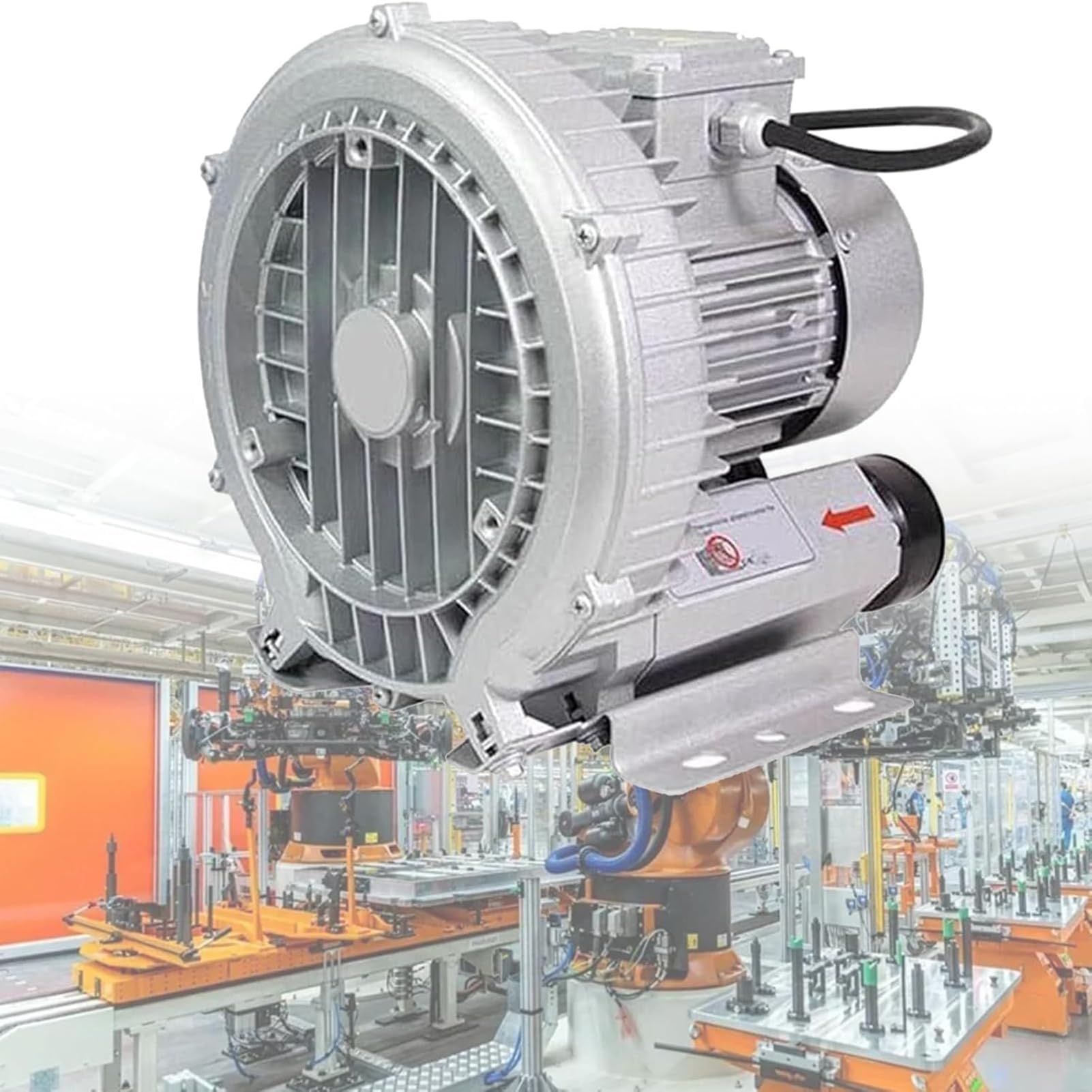 Soplador Regenerativo de Alta Presión 50HZ,Soplador de Vórtice Industrial,Bomba Vacío Industrial Silenciosa Alta Presión para Aireación Aguas Residuales en Acuarios y Estanques