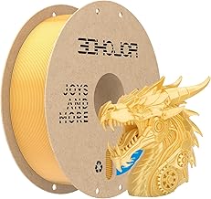 Silk Gold PLA Filament 1.75mm, PLA Filament 1.75mm Silk Shiny 3D Printer Filament, 1kg Cardboard Spool (2.2lbs), Dimensional Accuracy +/- 0.03 mm, Fit Most FDM Printer