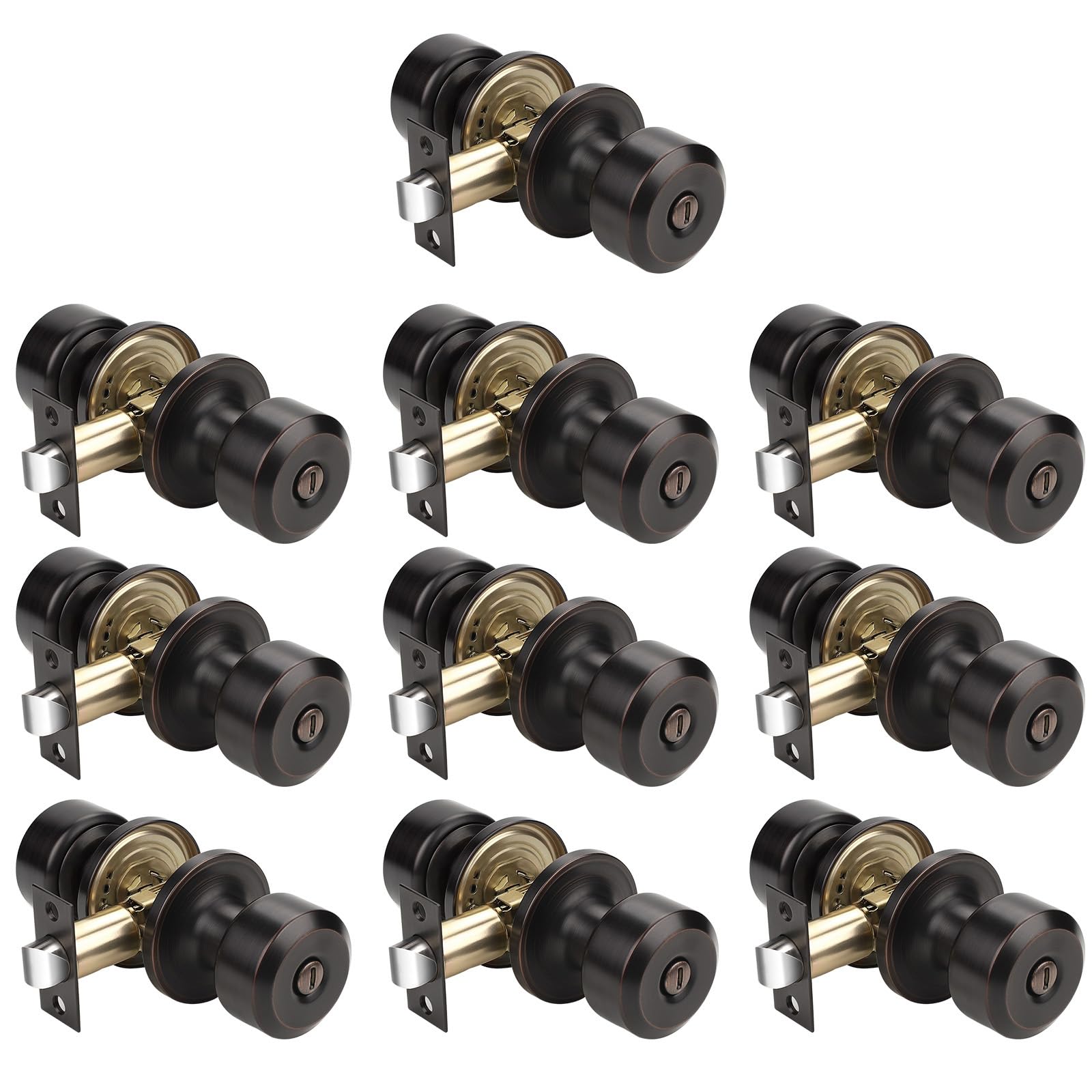 Matte Black Passage Door Knobs - FREE SHIPPING -27 Matte Black Passage Door Knobs - FREE SHIPPING -27