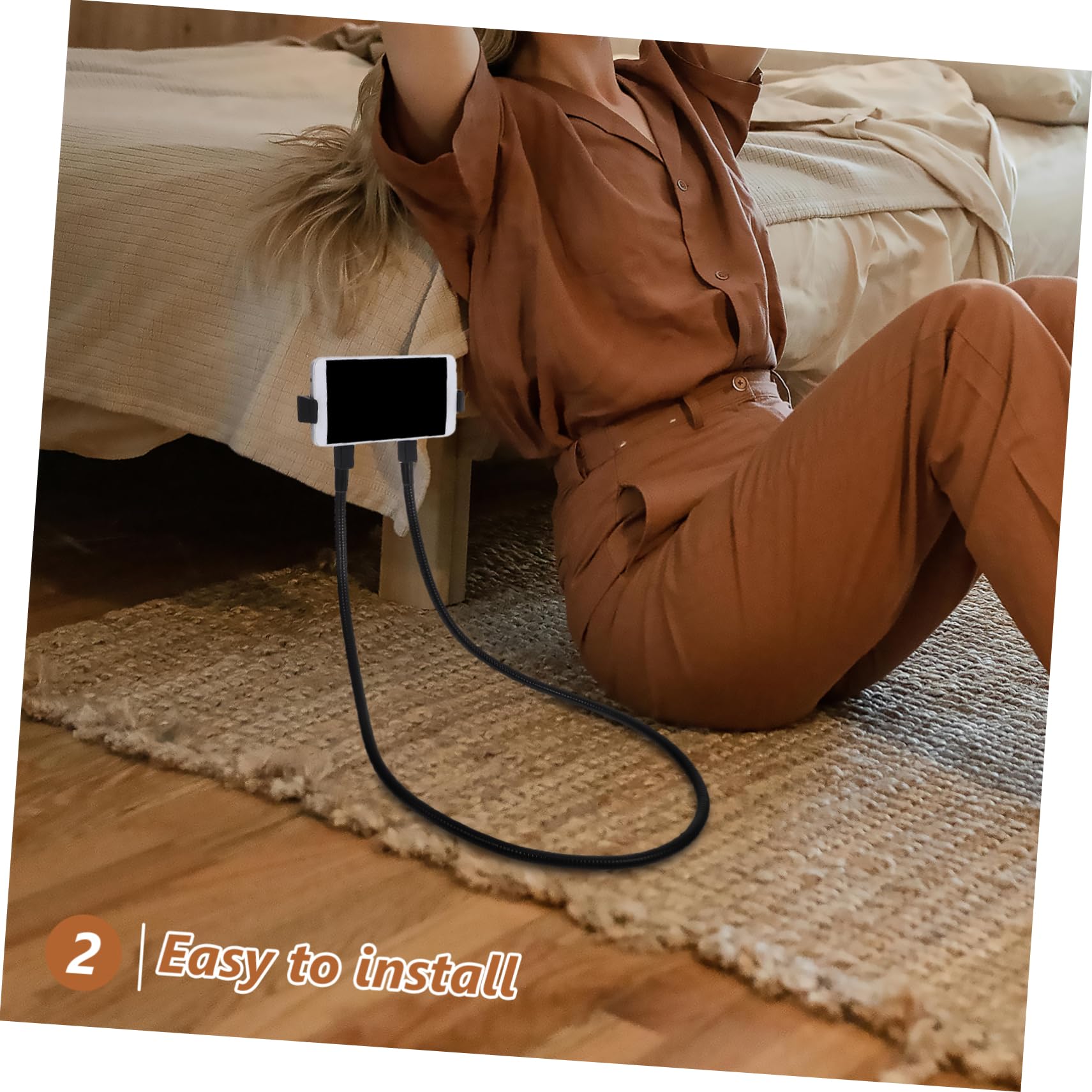 LABRIMP Supporto Smartphone Braccio Per Uso Domestico e Ufficio Compatibile Con Tablet e Smartphone Da Base Robusta e Stabile Per Guardare Film e Lavorare