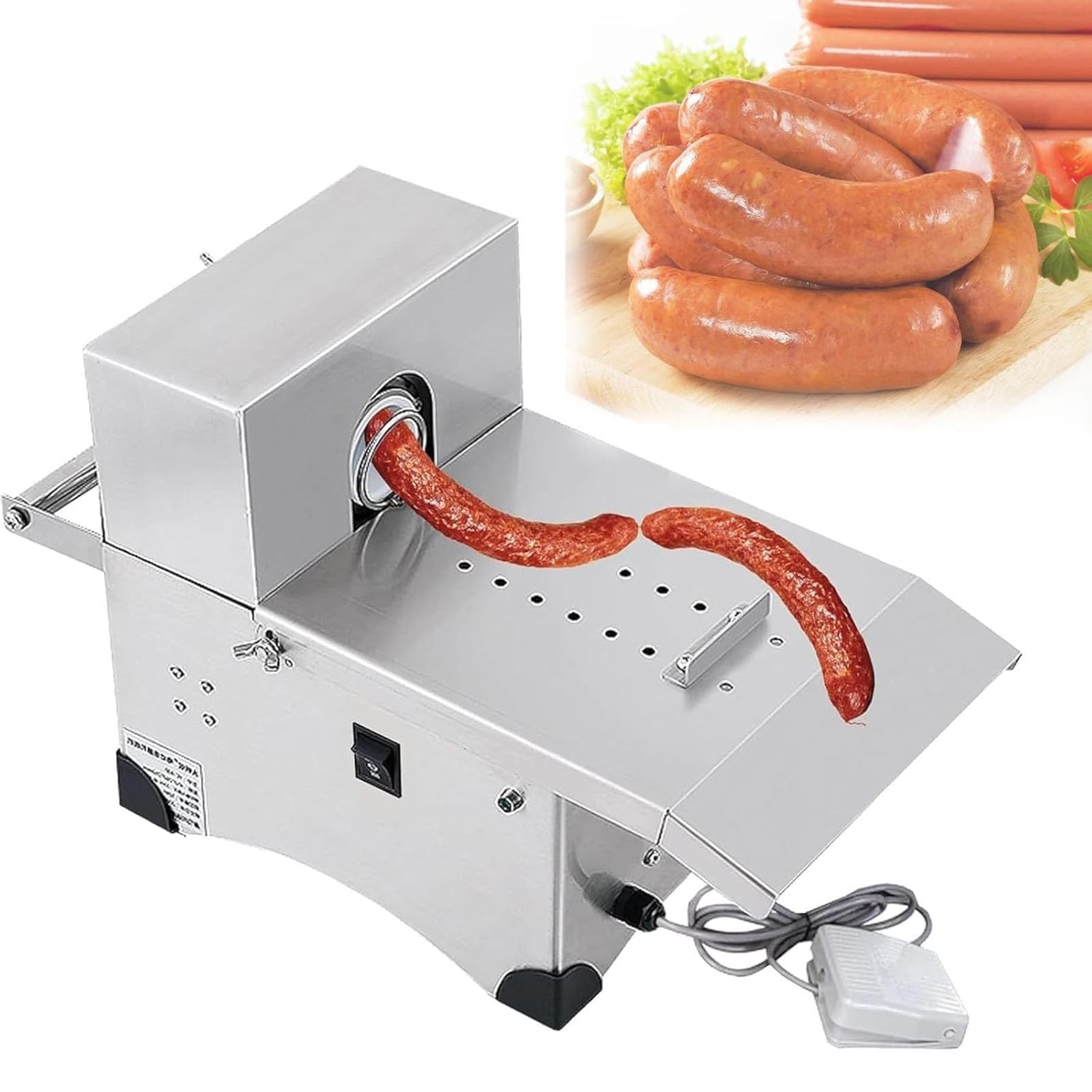 JKJZSALJ Sausage Knotting Maker, Casings Binding Machine, Easy To Clean, Quick Cable Change, For Home Restaurant Food Factory