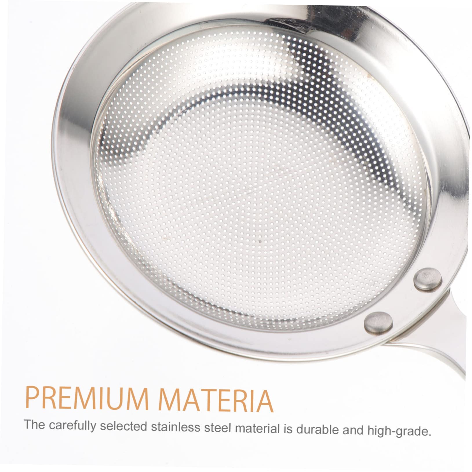 SOLUSTRE Fat Filter Spoon Stainless Steel Strainer for Oil and Liquid Reusable Kitchen Tool for Professional Cooking and Frying Fine Mesh Colander