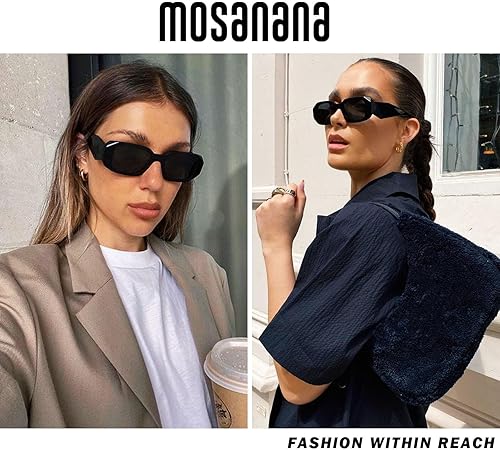 Miniatura 2 de mosanana Gafas de sol rectangulares de moda para mujeres y hombres-Goulding