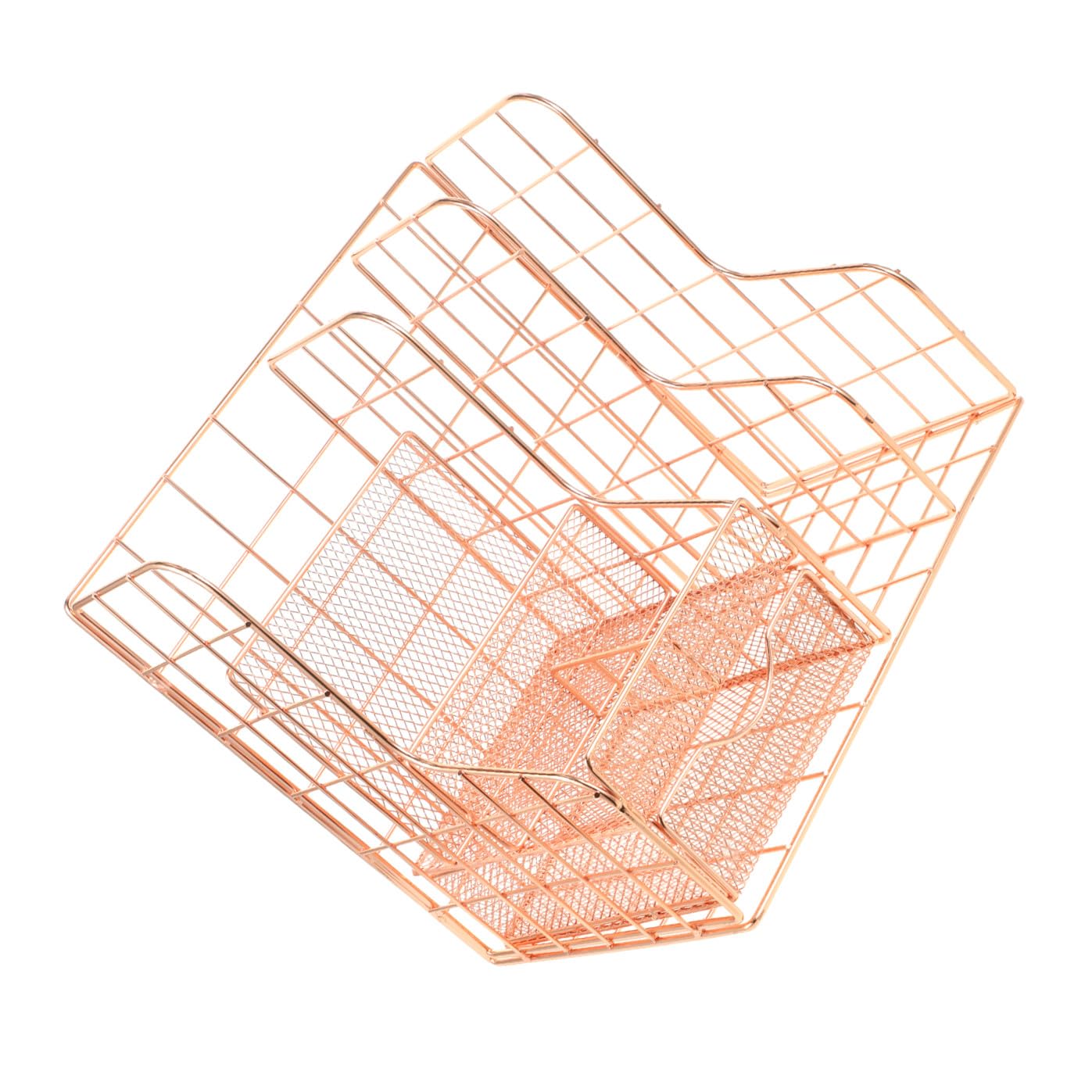 Zerodeko Metall Feiner Verarbeitung und Schreibtisch mit Stilvollem Dokumentenorganizer Design zum Aufbewahren von Papieren und Zubehör für Büro im Badezimmer