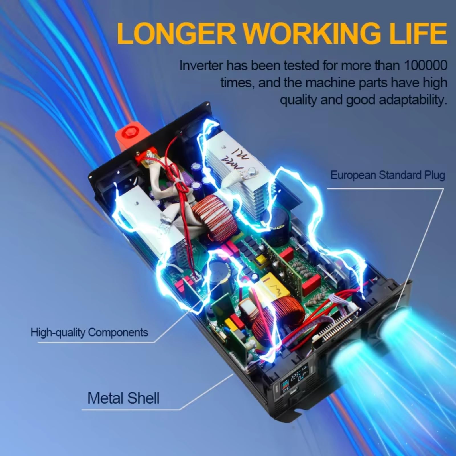 Inversor De Corriente Inversor Onda Sinusoidal Pura 8000 W Y 6000 W Convertidor Potencia 12 V 24 V A 220 V 230 V 50 Hz con Control Remoto Coche Y Hogar Inversor Onda Pura(4000W,24V)