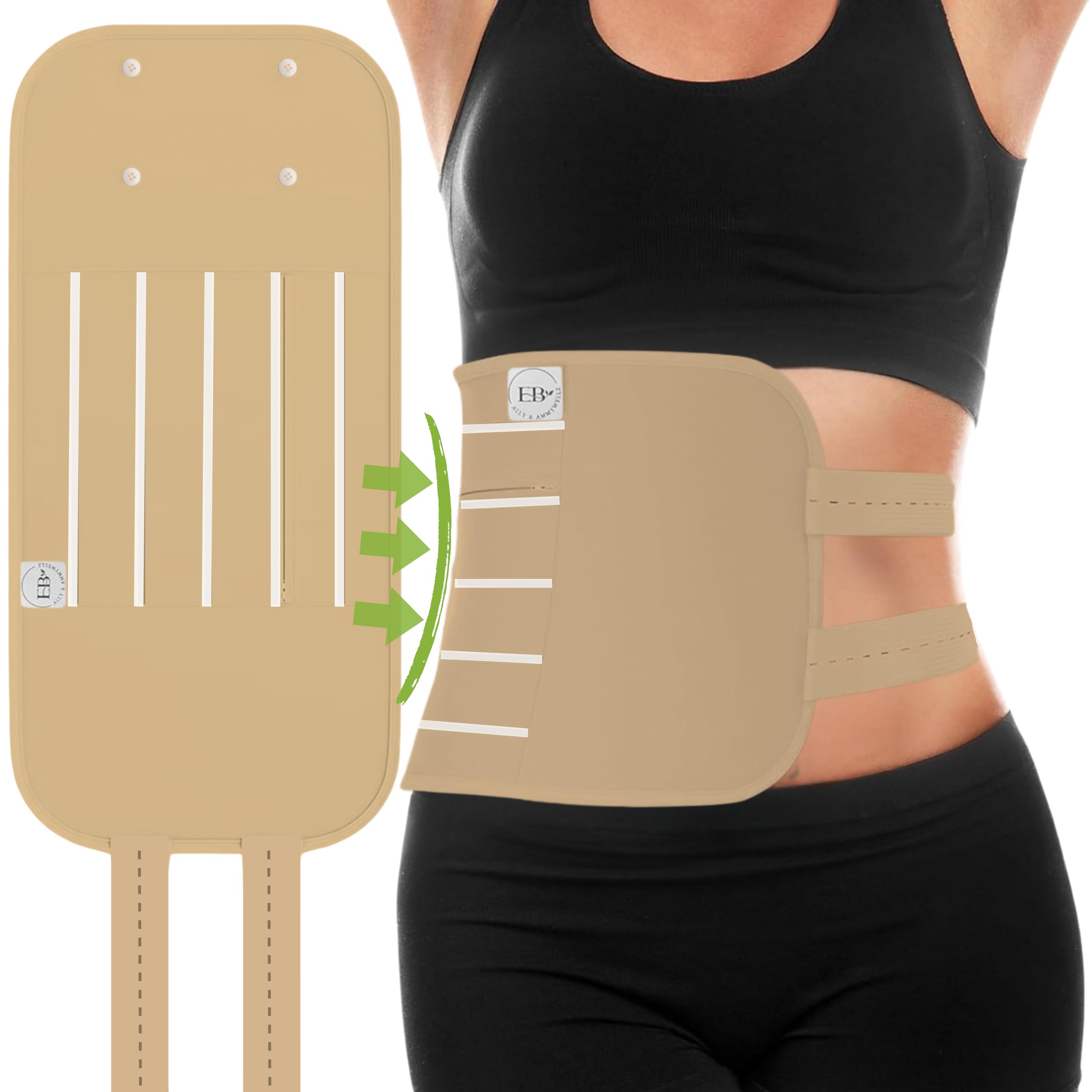 Premium Castor Oil Pack Wrap Kit – Reusable Stomach Wrap with Secure Buttoned Belt – Castor Compress for Liver Detox, Constipation Relief & Sleep Aid (Oil Not Included)