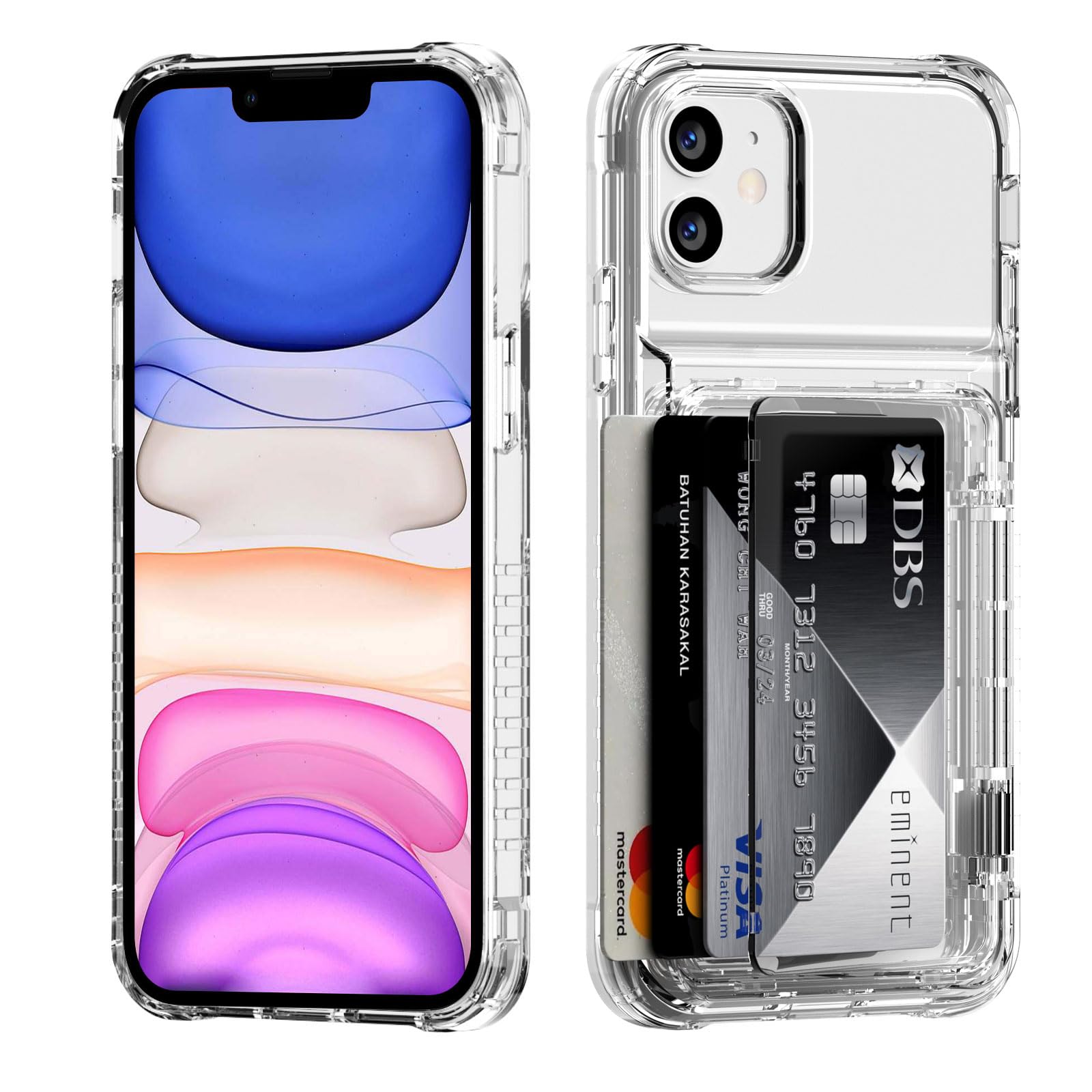 Amazon.com: ACANDYA for iPhone 11 Case Wallet Clear Protective