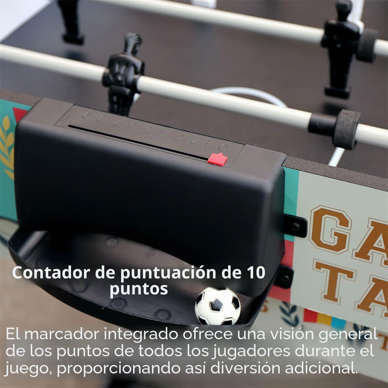 HLC Mesa Multijuegos 4 en 1, Pies de Bebé Plegables Barra Retráctil, Deporte Multifunción Pies de Bebé/Billar/Billar/Tenis de Mesa/Hockey, Adecuado para Adultos y Niños Diversión en Familia.