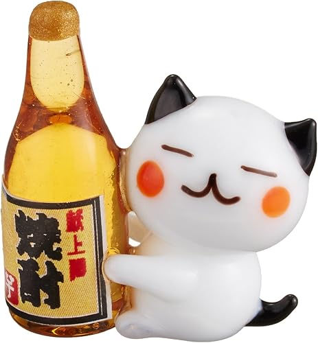 FOLFS CYK 1539 - Objeto de interiorfigurita, bonito gato de cristal hecho a mano, transparente, transparente