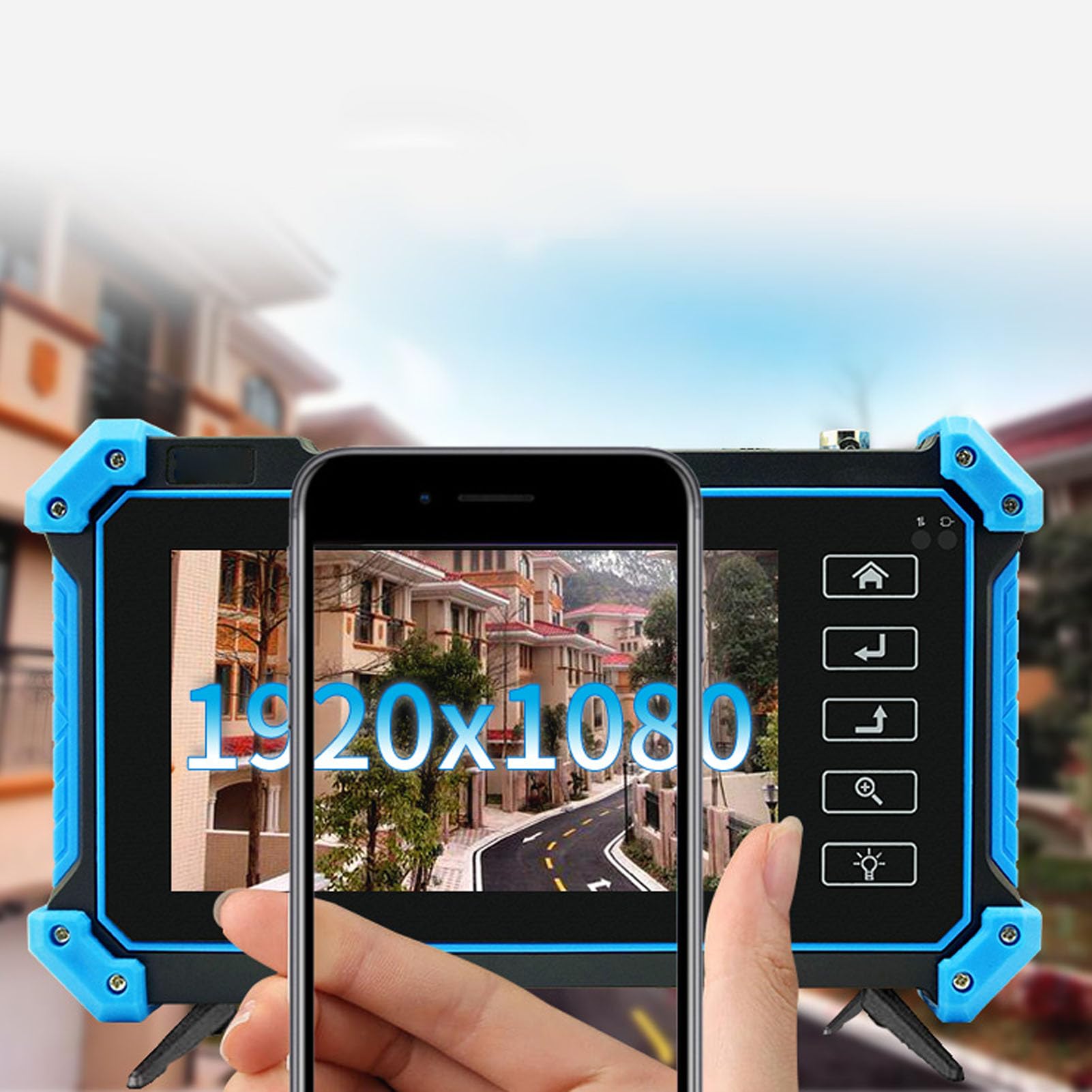 Marhynchus Tester CCTV Portatile 5 Pollici 4K H.265 IP CVBS CVI TVI AHD con Simulazione Rete Coassiale e Interfaccia VGA per Installazione CCTV