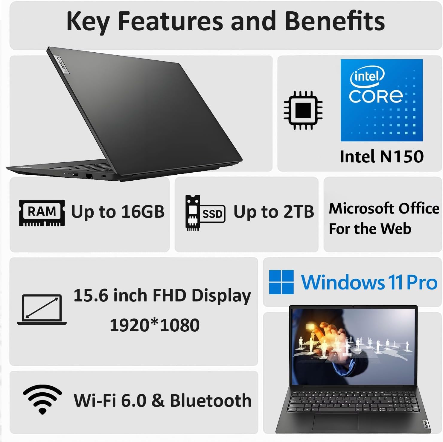 Amazon.com: Lenovo 2026 Business Laptop with MS 365 for The Web