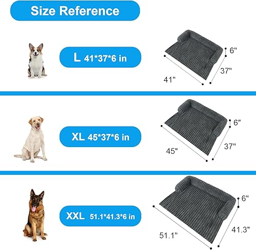 Miniatura 7 de Lujosa cama para perro, funda lavable y calmante para sofá, protector de sofá extraíble para perros, sofá cama impermeable, tapete para cama de