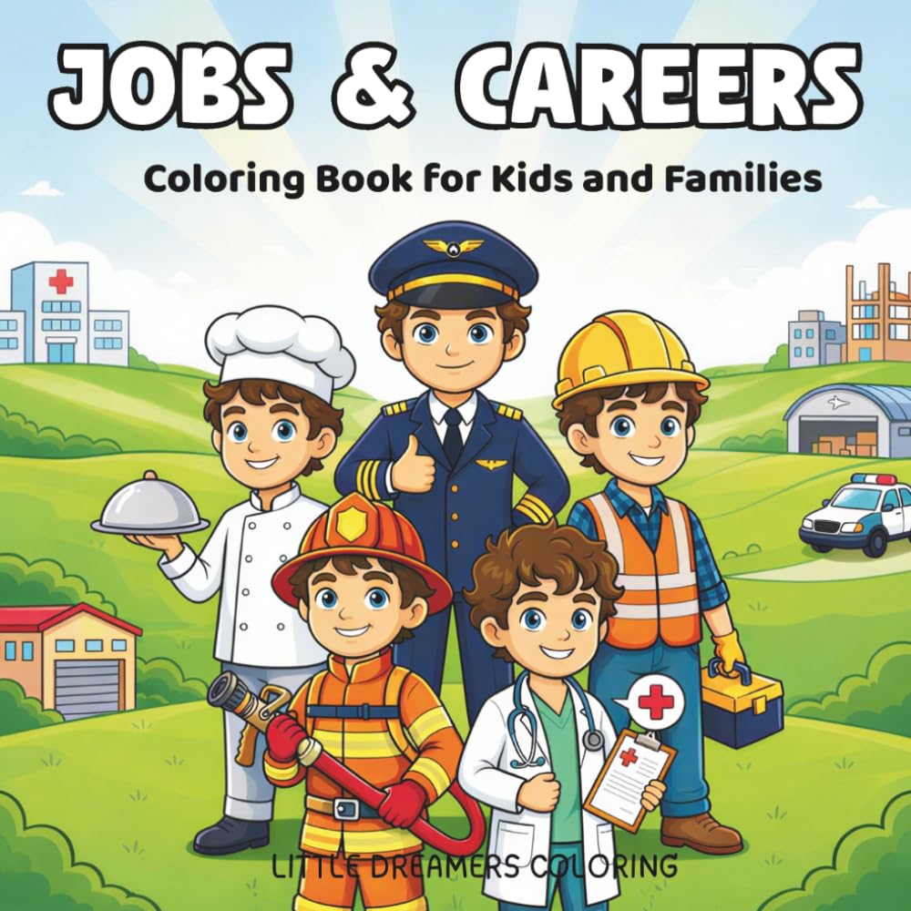 Dream Job for Kids: Jobs & Careers Coloring Book for Kids and Families