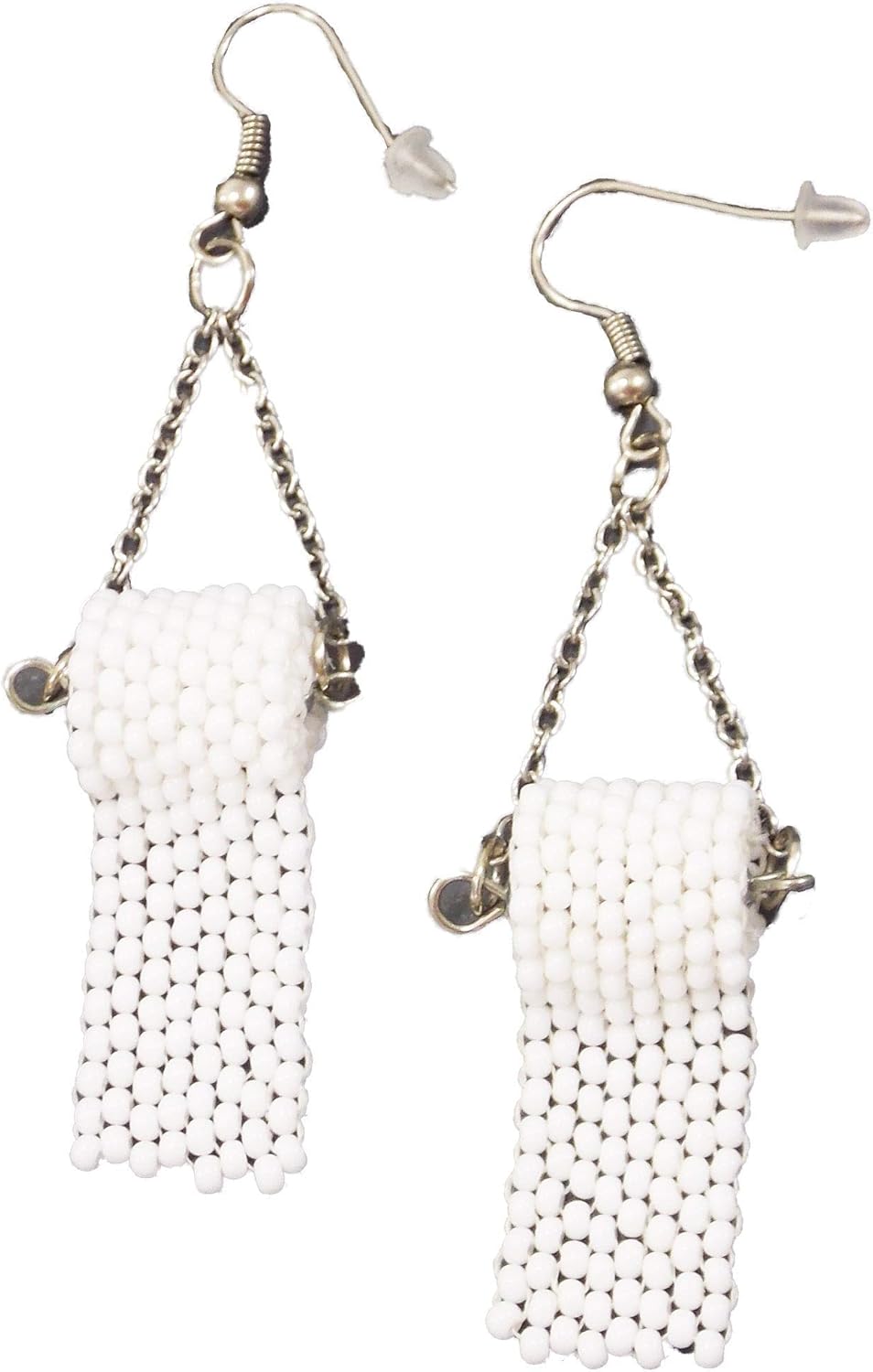 HANDMADE Toilet paper roll earrings stud TP crisis 2020 commemorative Isolation Quarantine humor virus Fun Novelty jewelry Oddity Gag gift women Stay home safe