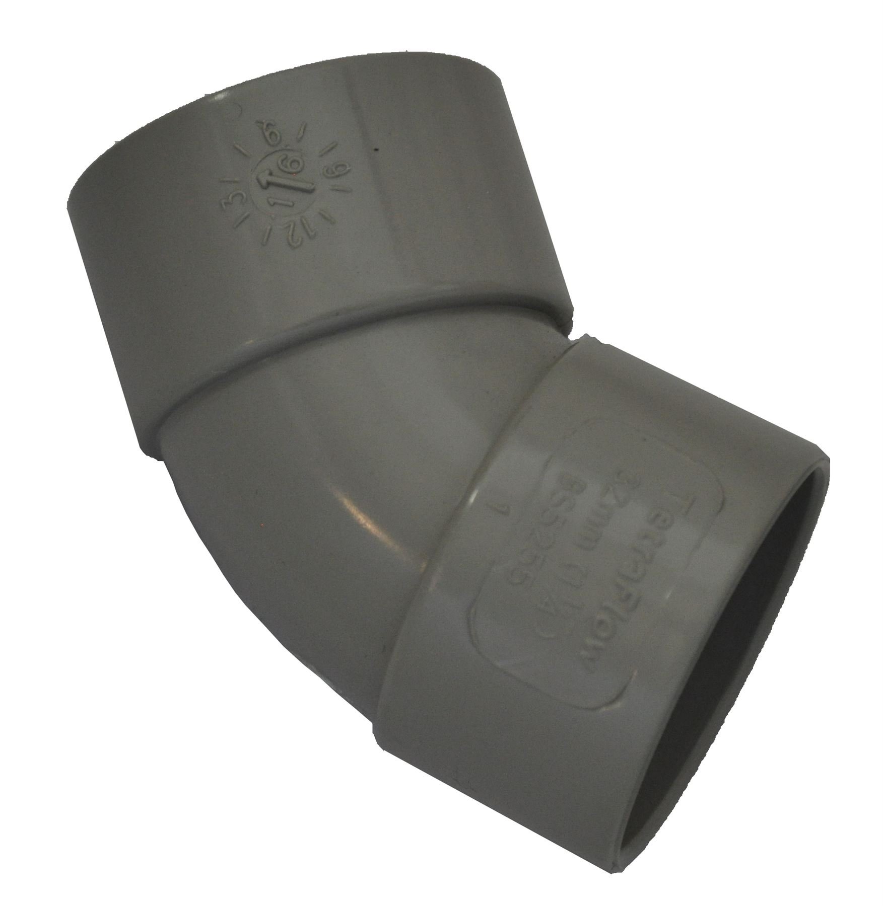 Msl Grey Solvent Weld 32Mm (36Mm) Waste Pipe 45 Degree Bend - Pack Of 2