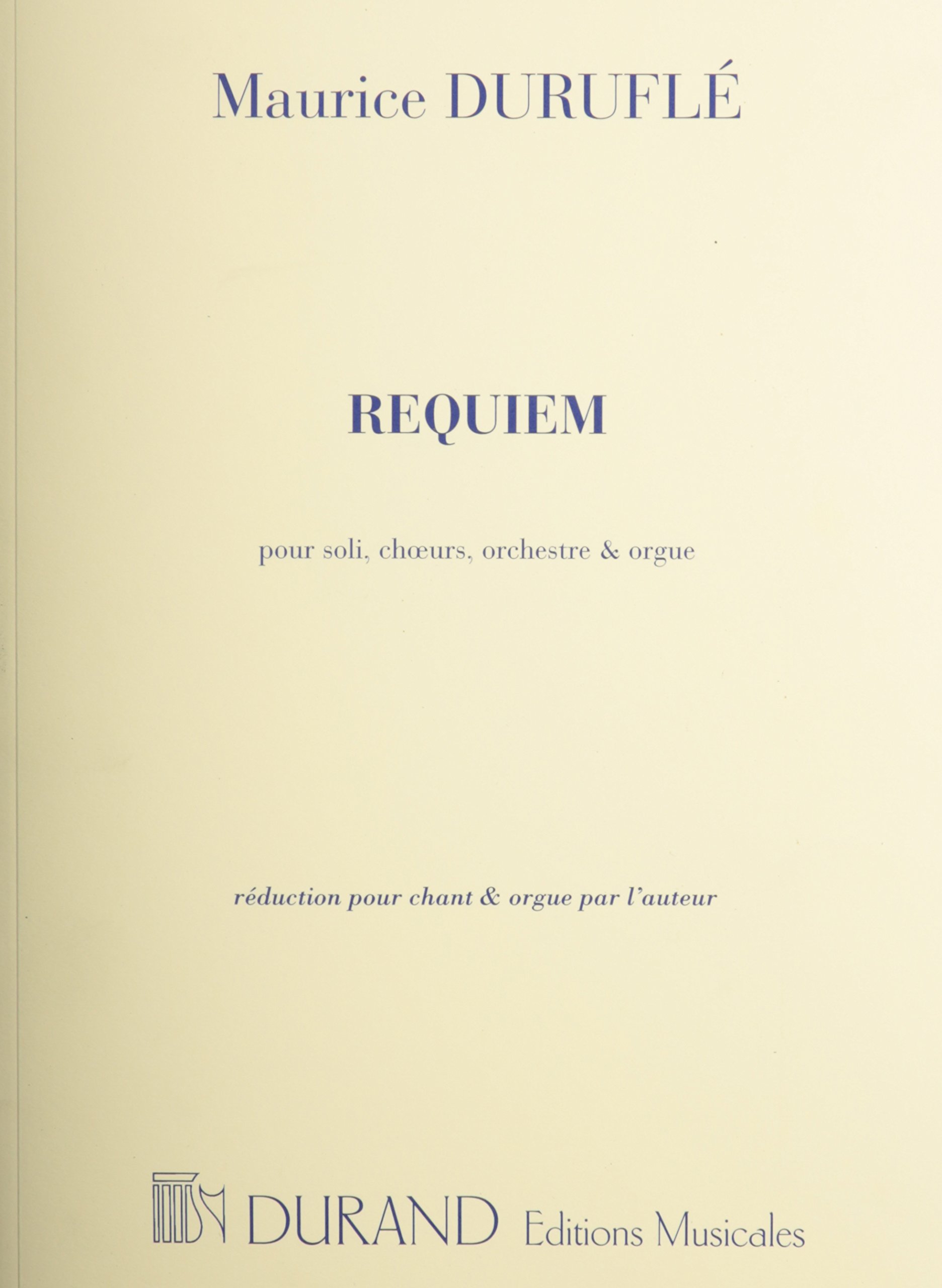 Requiem, Op. 9: Choral/Vocal Score