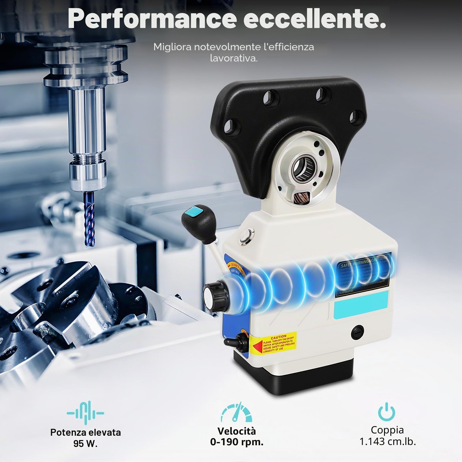Asse X, 155 kg/cm, motore di avanzamento, cambio di direzione silenzioso, Power Table Feed fresatura, set fresatrice 220 V, 135 lb