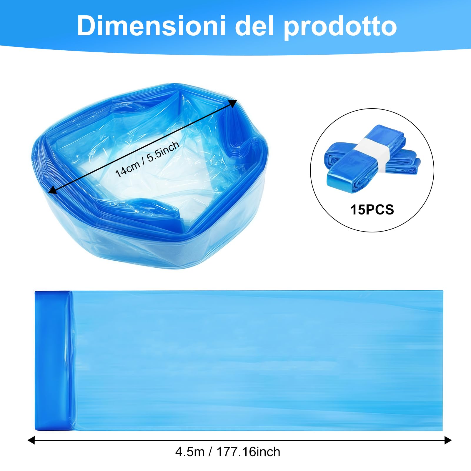 15 scatole Ricarica Mangiapannolini, Sacchetti Mangiapannolini Antiodore Inodore Addensata, Ricarica Mangiapannolini Compatibile Con Tommee Tippe, Con Twist & Click, Con LitterLocker