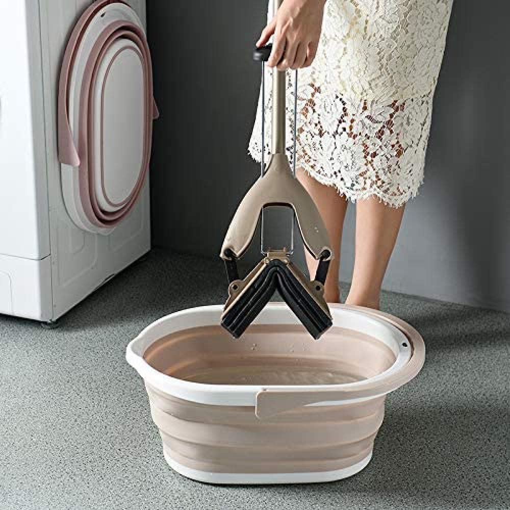 Seau Pliable Portable Bassin Solide Tourisme Seau Propre En Plein Air Pêche Camping Lavage De Voiture Vadrouille Seau Pliant Extérieur-bleu