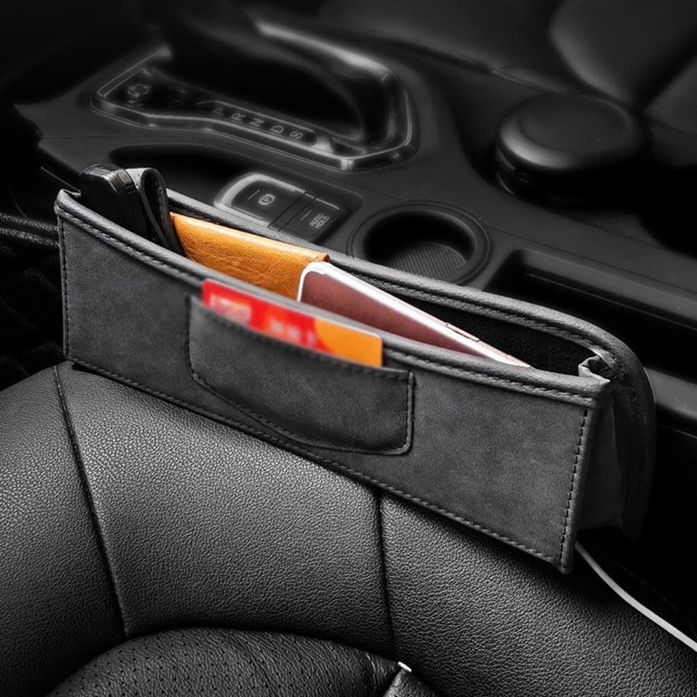 DIYCUT Autositz Lückenfüller Schwarz - Aufbewahrungsbox Für Sitzspalt