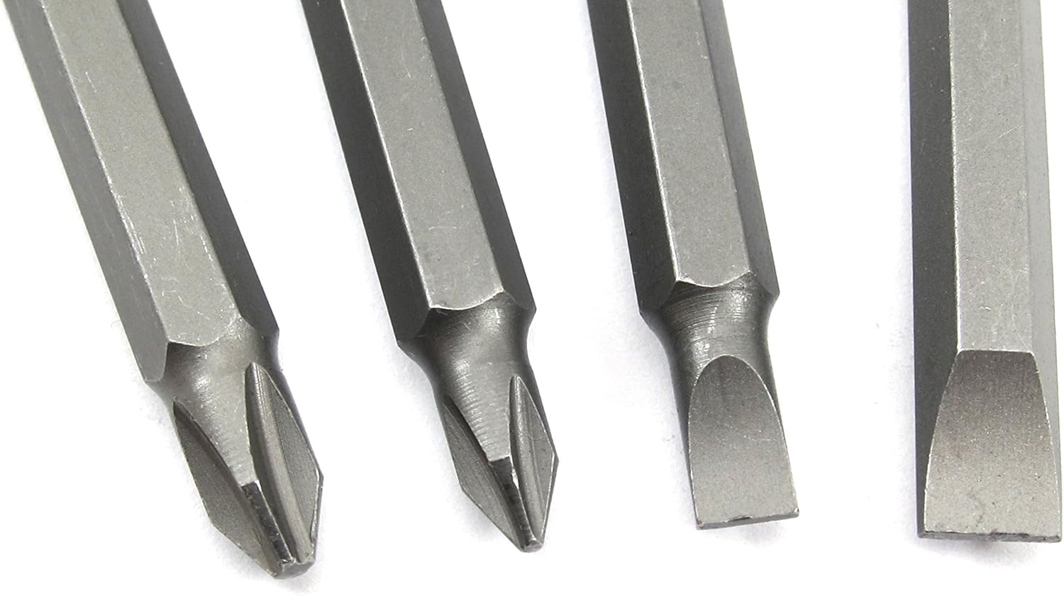 6-Inch Long Power Drill Phillip Slotted Driver Bit Set– 4 Pieces