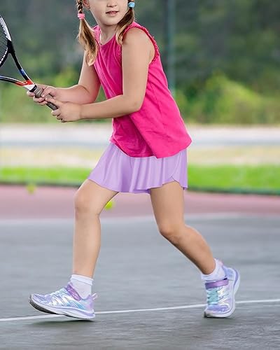 Miniatura 6 de Witwot Pantalones cortos de mariposa para niñas, 2 en 1 para adolescentesniñas, falda pantalón fluida para correr, tenis, bailar