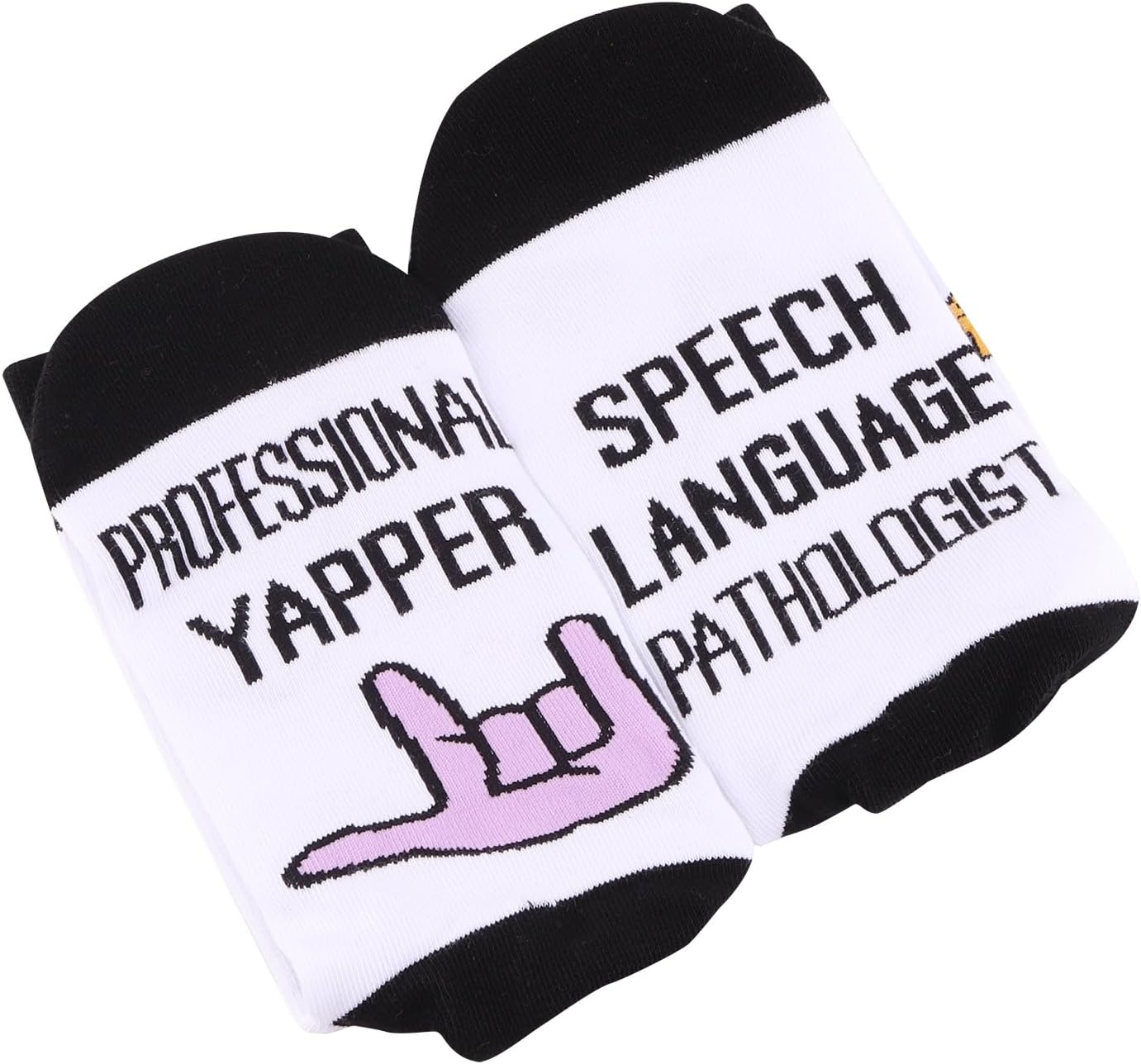 JNIAP Speech Therapist Socks Speech Therapist Gift SLP SLPA Gift Professional Yapper Speech Language Pathologist Socks