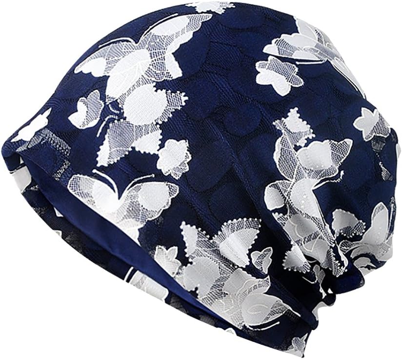 Floral Lace Beanie Hat Chemo Cap Stretch Slouchy Turban Headwear