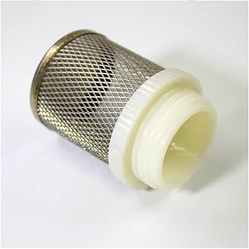 Stainless Steel Check Value Filter Bottom Foot Round Cylindrical Tap Water Strainer Filter DN15 DN20 1 1.2 1.5 2 Male Thread(DN32)