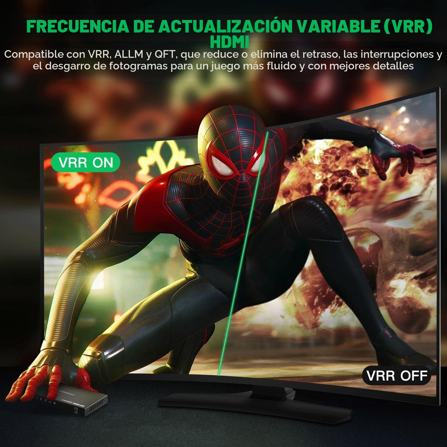 Conmutador HDMI 2.1 8K 60Hz, AVIDGRAM HDMI 3 en 1 salida con control remoto IR, 3 puertos 4K 120Hz Auto HDMI Selector Hub Soporte 8K 48Gbps para Xbox Series X PS4 Pro PS5 Roku UHD TV Monitor Proyector