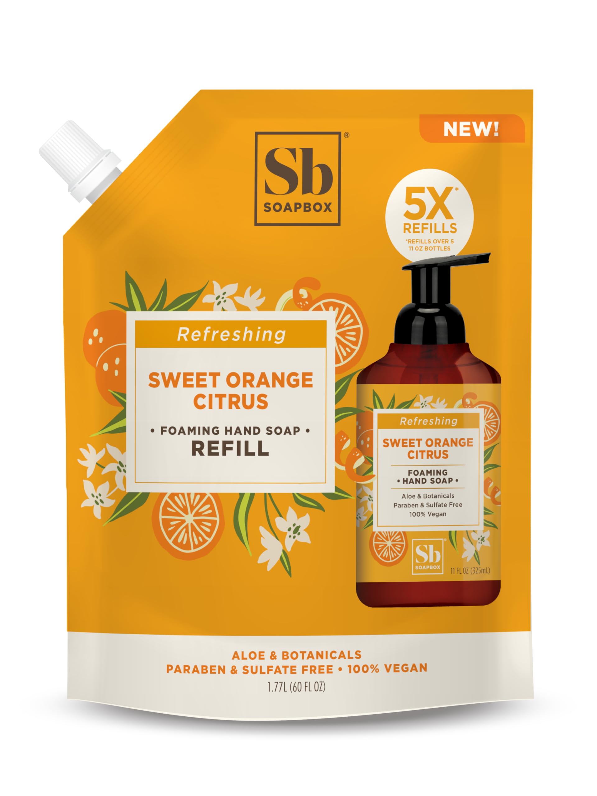 Soapbox Sweet Orange Citrus Foaming Hand Soap Refill - 64oz