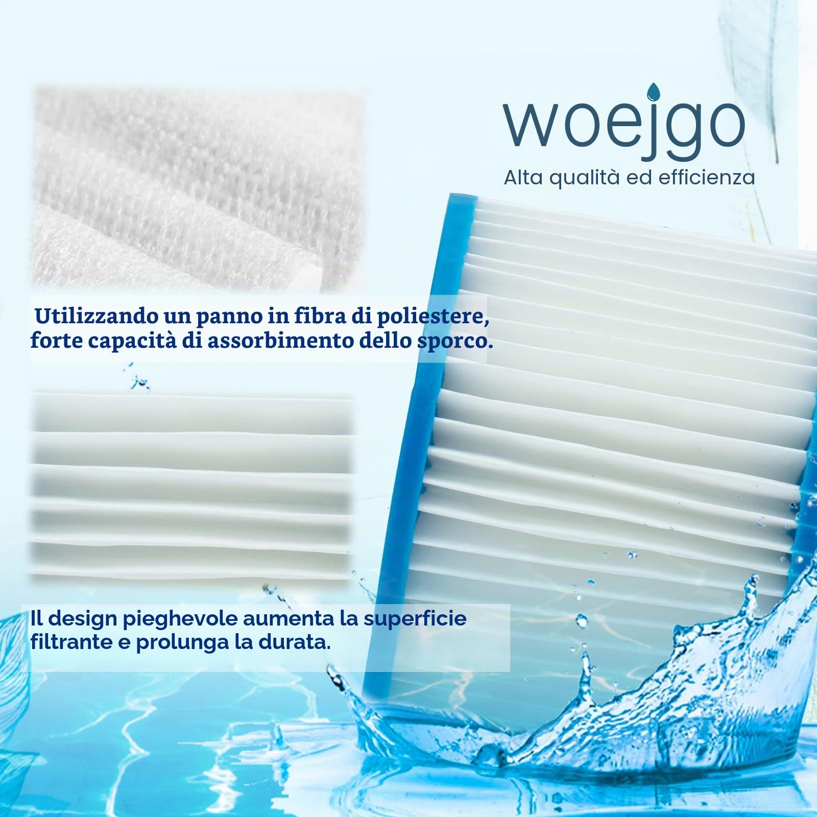 Cartuccia Filtro per Piscina Tipo VI Filtro Piscina (12 Pezzi)