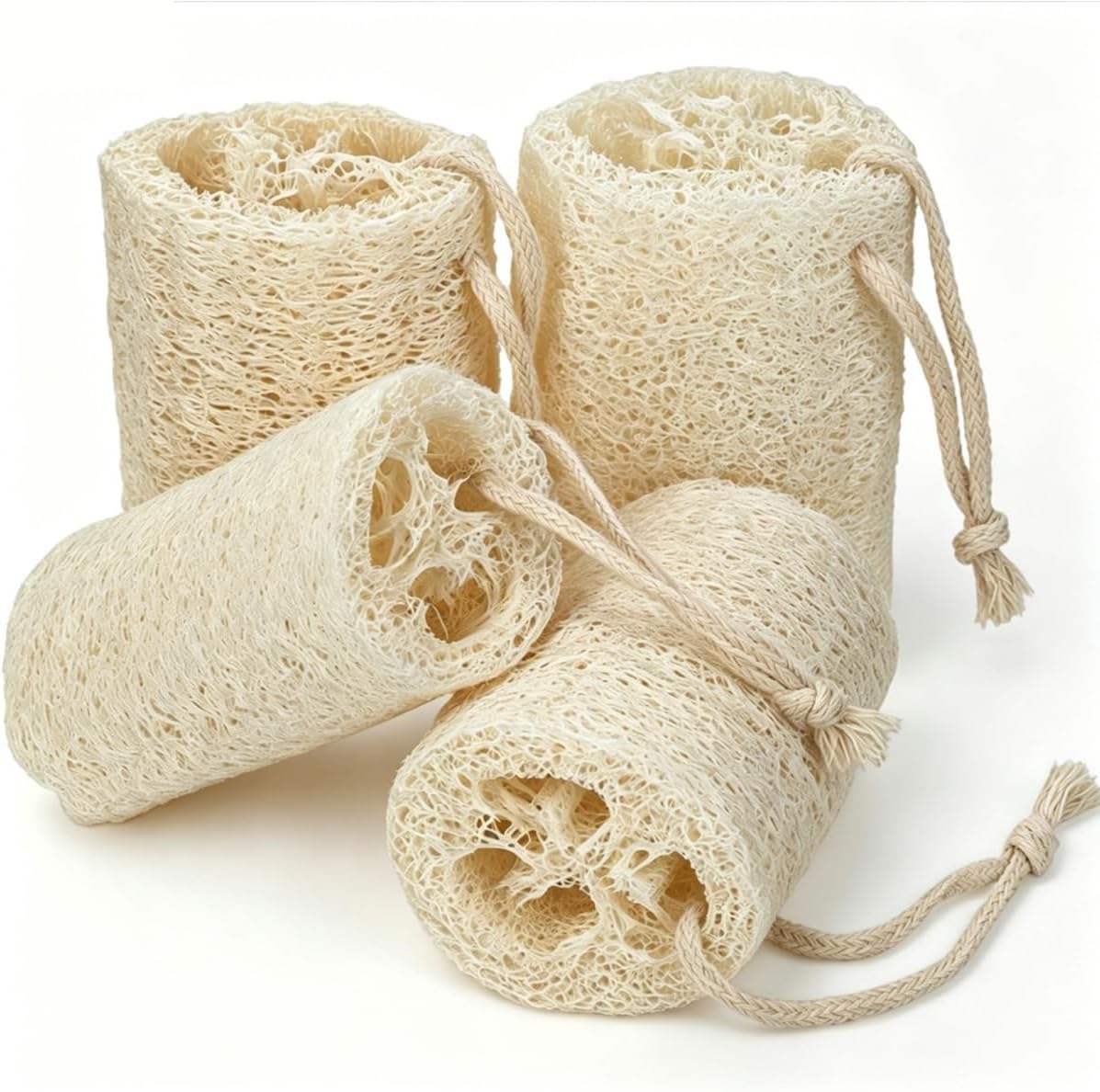 Natural Loofah Sponge - Organic Exfoliating Scrubber -10 Natural Loofah Sponge - Organic Exfoliating Scrubber -10